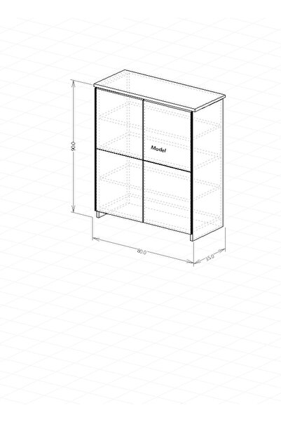 KONAK EV EŞYALARI Torre Ayakkabılık,%100 MDF,Kolay Kurulum,ÇokAmaçlı Dolap