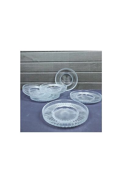 Paşabahçe Riva 6-Piece Tea Plate Compatible with Elysia Tea Cup