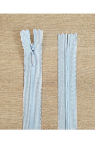 TıkTık AL Açık Mavi Rengi Gizli Fermuar 40 Cm 1 Adet