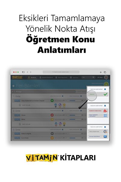 Vitamin 7. Sınıf Derslere Tam Destek Seti | 8 Kitap, 8000 Yeni Nesil Soru ve Video Çözüm | LGS'ye Hazırlık