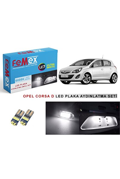 FEMEX Opel Corsa D LED Plaka Aydınlatma Ampul Seti FEMEX Parlak Beyaz