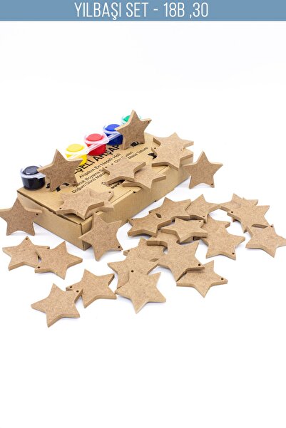 na neşeli ahşap Yılbaşı süsü çocuk okul öncesi etkinlik Yılbaşı ağacı dekoru ...