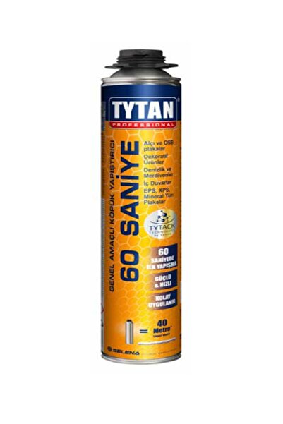 TYTAN 60 Saniye Pipetli Montaj Köpüğü 750 ml
