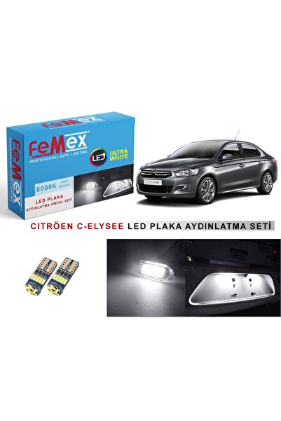 FEMEX Citroen C-Elysee Plaka Aydınlatma Ampul Seti FEMEX Parlak Beyaz