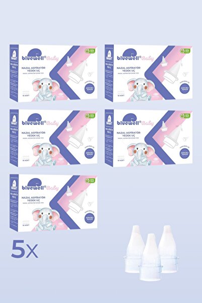 BLUEWELL OTRİ BEBE,BRUNO BABY NAZAL BURUN ASPİRATÖR UYUMLU 10 LU YEDEK UÇ - 5 ADET