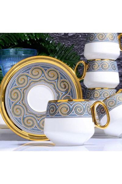 Kosova Zeugma Chubby 6 Personality Coffee Cup Set