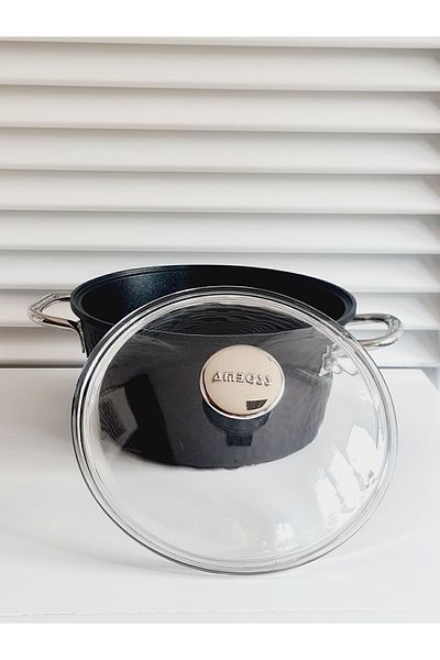 Amboss 24 Cm Titanium Plated - Deep Pot and Glass Lid