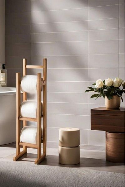 Arma House Suport pentru hârtie igienică din lemn minimalist modern
