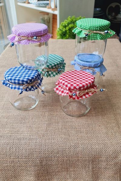 GULHANILE Jar Lid Cover Bonnet 6 Pieces