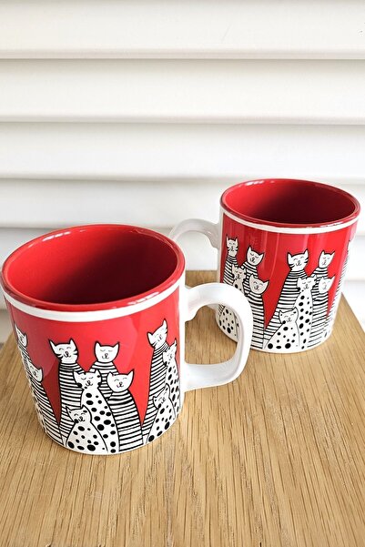 GULHANILE Cat Mug Mug Red
