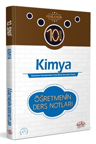 Editör Yayınevi Editör Yayınları 10. Sınıf Kimya Öğretmenin Ders Notları