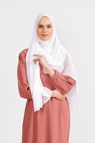 Differenza Κρέπα Σιφόν Σάλι Λευκό