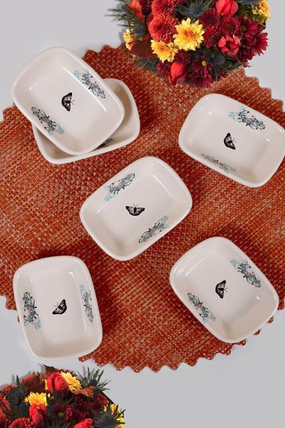 Keramika Retro Snack Bowl / Boat 13 Cm 6 Pieces