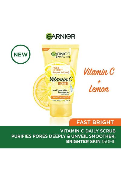 Garnier Fast Bright Vitamin C Daily Scrub – 150ml Skin Care