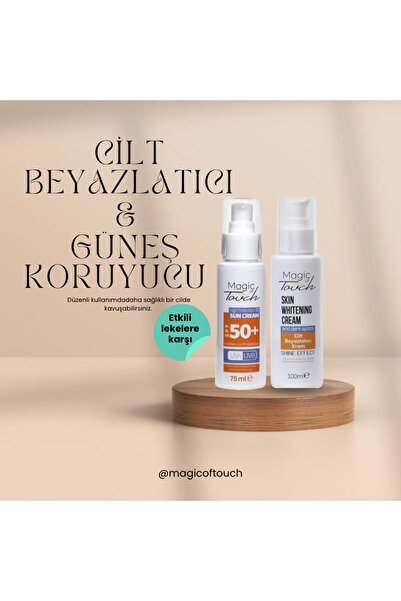 Magicoftouch Cilt Beyazlatıcı Aydınlatıcı, Güneş Koruyucu 2 Ürün