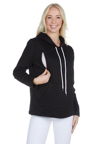 Luvmabelly 4505 Model Maternity Nursing Sweatshirt - Side Zipper, Cotton