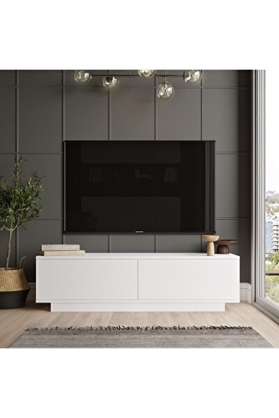 Yurudesign Beyaz   Fonda Tv Ünitesi Tv Sehpası 140cm Fn1-w