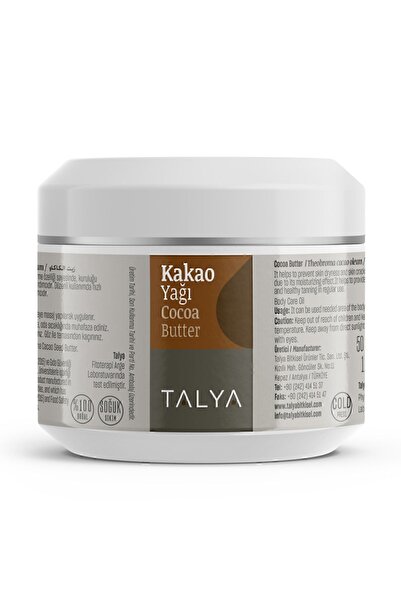 Talya Katı Kakao Yağı, Soğuk Sıkım, %100 Saf, Doğal Ve Katkısız, 50 ml
