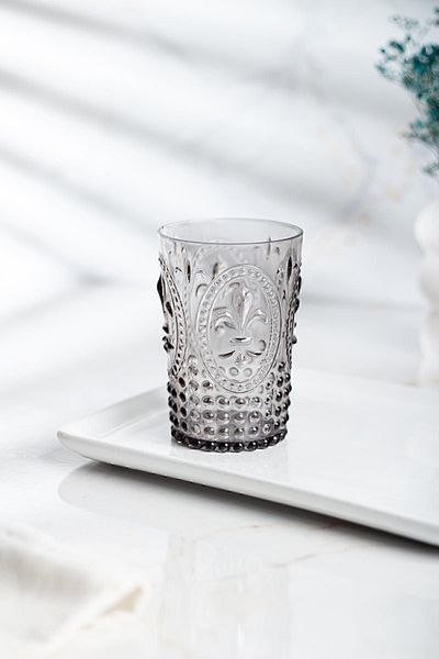 EWs Acrylic Smoked Single Short Cup & Water Soft Drink Coffee Side Cup 400 ml (Not Glass)