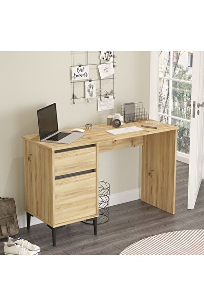 Yurudesign Aristo Çalışma Masası Çekmeceli Kapaklı Keçe-antrasit Ar8-ka