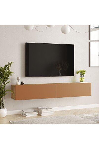 Yurudesign Future Tv Ünitesi 180cm FR8-AK Çam-Kiremit