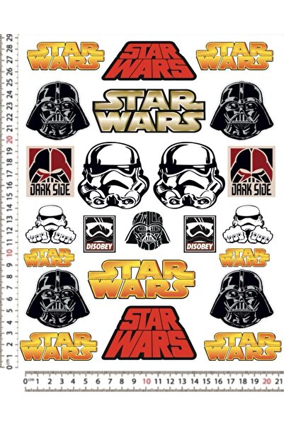 Phoenix STAR WARS MOTORSİKLET KASK LEPTOP STİCKER ÇIKARTMA SETİ