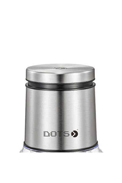 DOTS مفرمة زجاجية كهربائية، وعاء زجاجي سعة 1.2 لتر، 400 واط، Cp-G02، فضي - 400 واط - فضي