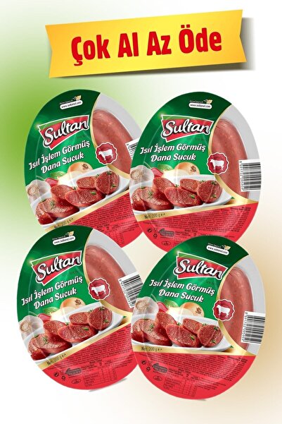SULTAN ET Çok Al Az Öde (sultan Vak. Sucuk Isıl Işlem 200 Gr Sucuk 4 Adet)