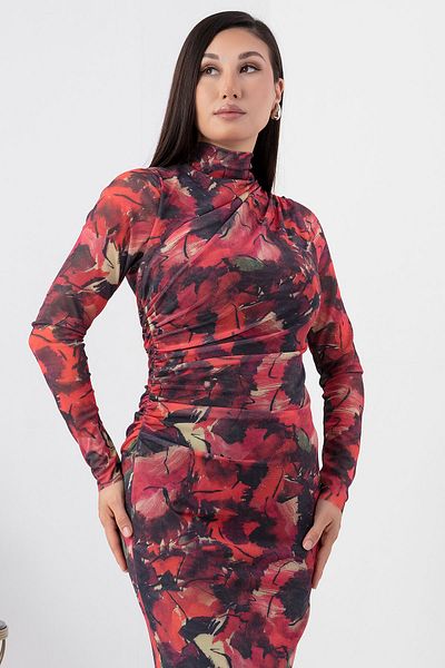 PULLIMM Rochie din tul cu mânecă lungă - talie adunată, GRS3328