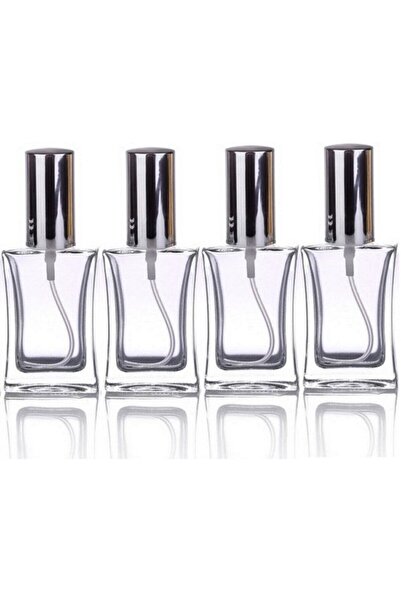 ÖZDEMİR OYUNCAK (4 Adet) Cam Yeniden Doldurulabilir Sprey Kolonya Parfüm Şişesi 50 Ml  - Boş Şişe