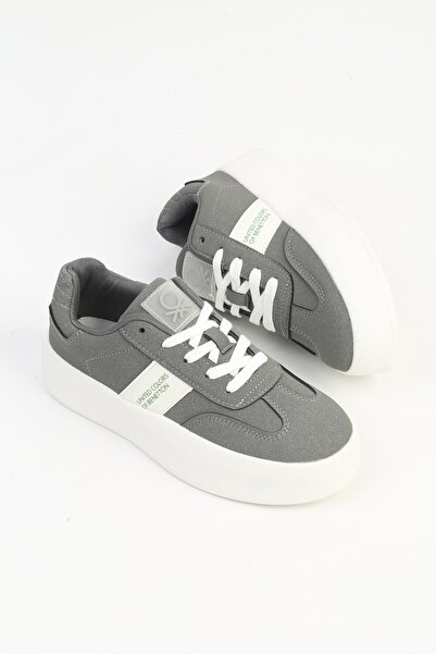 Benetton Gray Imported Women's Sports Shoes - Bni-11241