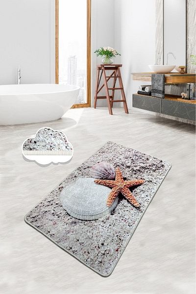 Chilai Home Χαλί μπάνιου Starfish 70x120 cm Πλένεται αντιολισθητικό χαλί μπάνιου Djth