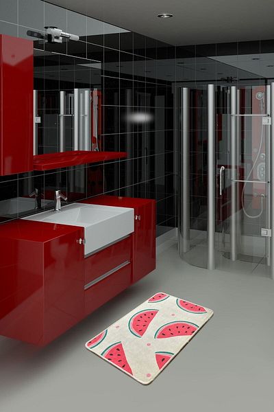Chilai Home Χαλάκι μπάνιου 40x60 εκ. DJT Καρπούζι