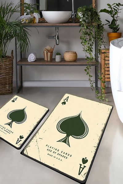 Chilai Home 2'Er Card Set - Bath Rug and Mat