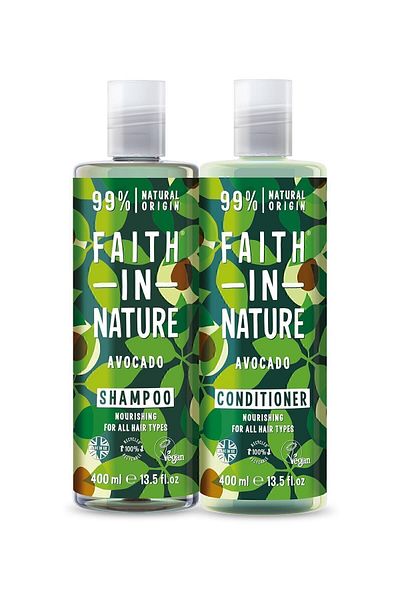 Faith In Nature Avocado Shampoo and Conditioner - 99% Natural Nourishing