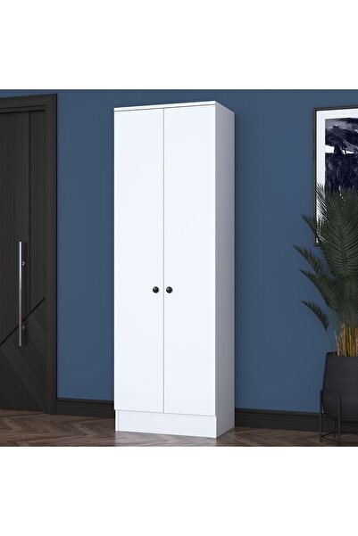 Rani Mobilya Rani P6 Modern Kapaklı Portmanto Askılık Vestiyer Beyaz M14