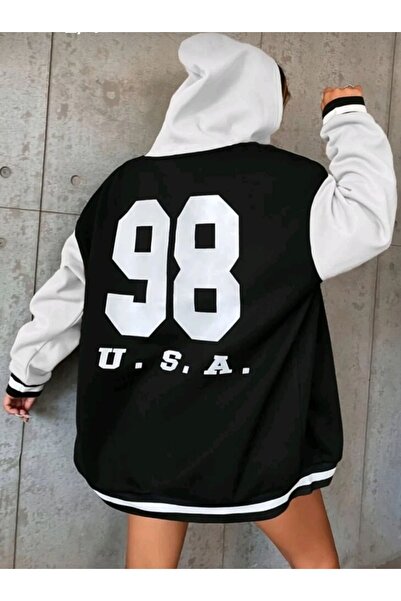 MCN STORE Kapşonlu Kolej Ceket