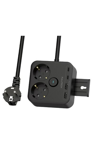Vothoon حماية من التيار الحراري، مقاومة للحرارة، 2 مقبس مثبت على الحائط، 2x USB، 2x Type-C