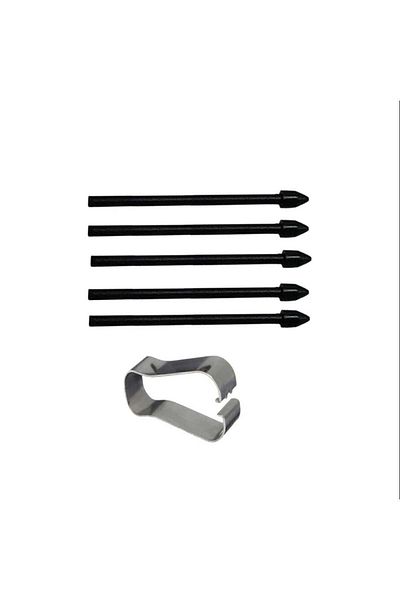 Sjâlsfrânde Samsung Galaxy Tab S8 S8 S7 S7 S6 S6 Lite - 5-Pack Black Stylus Replacement Tip