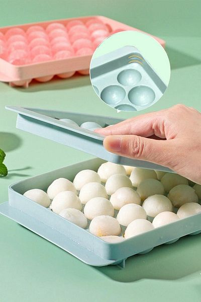 COZY SENSE Sphere-Shaped Ice Mold Round Cubes Guests with Lid Presentation Products Molds Ice Cream