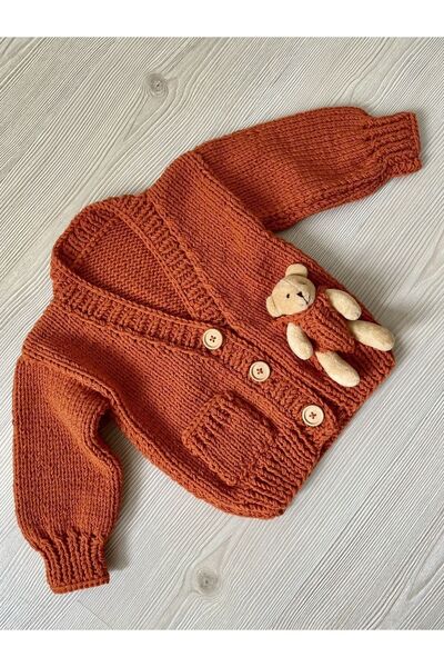 Hobihanem Tuhafiye كارديجان أطفال محبوك يدويًا مع ألعاب