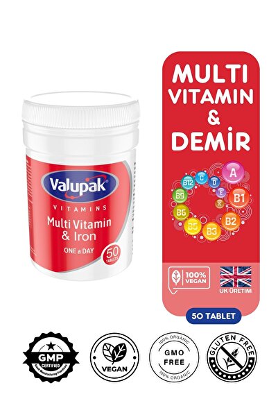 VALUPAK Multivitamin ve Demir 50 Tablet