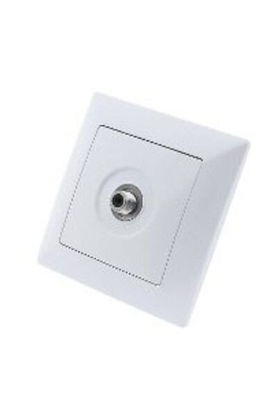 Günsan مقبس تلفزيون Visage أبيض مع إطار موصل F