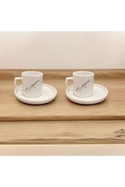 D&Y GAUDERY Ataturk Signature Coffee Cup Set - Set of 2 and 4
