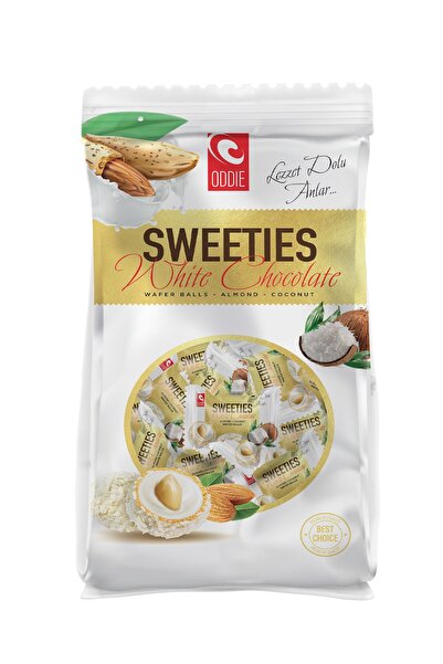 Sweet Oddie Ies Hindistan Ceviz Kaplamalı Bademli Top Gofret Quadro Oturan Poşet 250gr