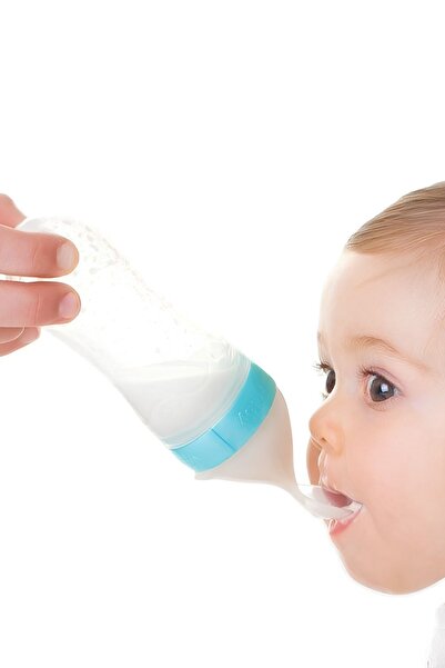 COZY SENSE Kaşıklı Ek Gıda Silikon Renkli Biberon Bebek Mama Yeme Kaşığı Beslenme Seti Mama Önlüğü