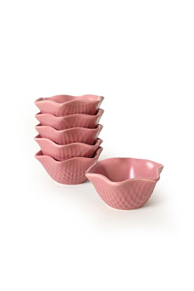 Keramika Matte Dried Rose Roman Snack Bowl 11 Cm 6 Pieces