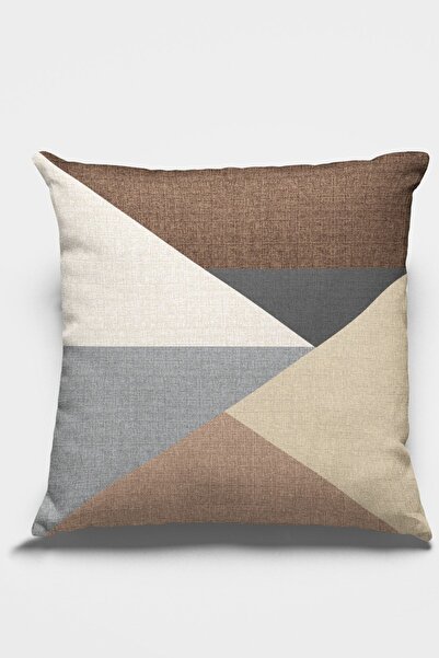Viva Home 43x43cm Leke Tutmaz Premium Tay Tüyü Kumaş Çift Taraflı Kırlent Geometrik Yastık Kılıfı Krl391