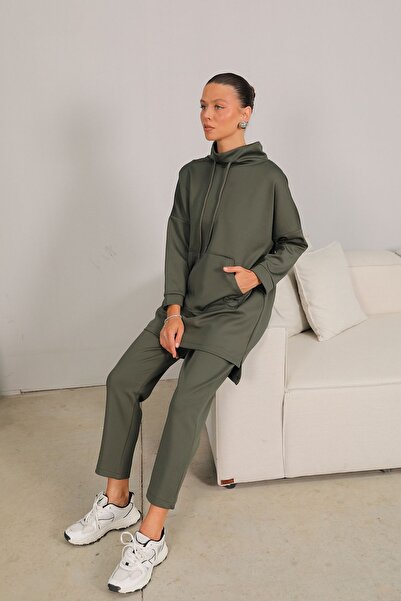 Melike Tatar طقم كنغر كاكي سكوبا - جيب، موديل 3-5200