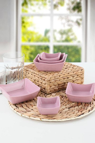 Keramika Βιολετί Σανδάλι Μπολ / Μπολ Σάλτσας 08-10-12 cm 6 τμχ